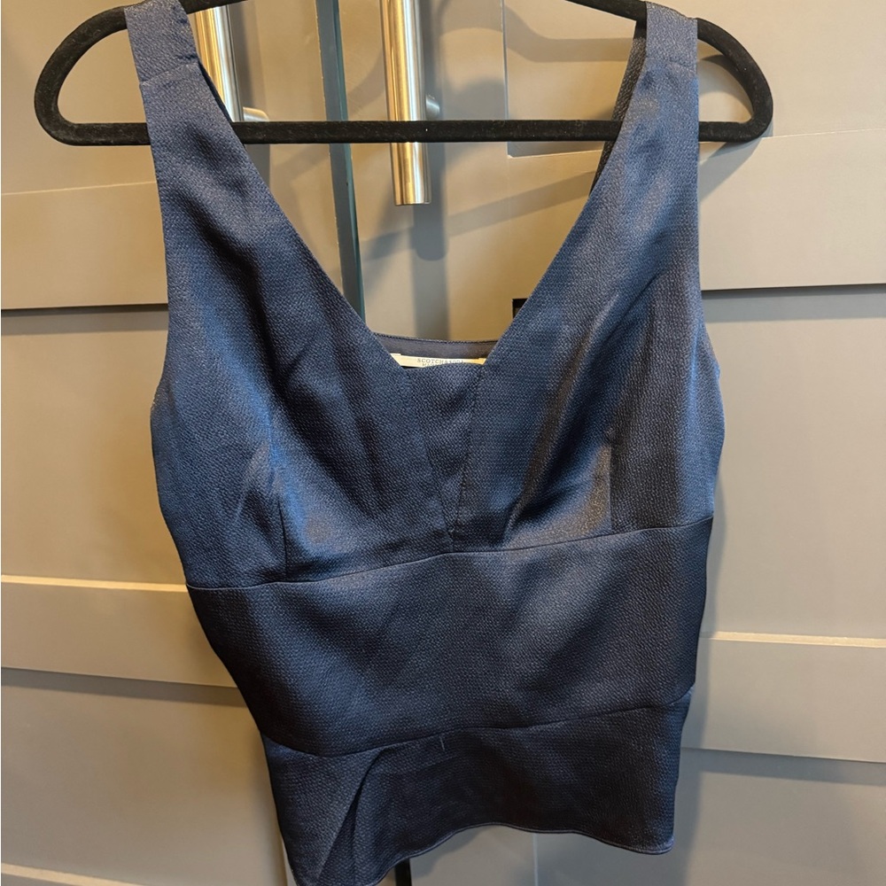Scotch & Soda Navy Textured Top